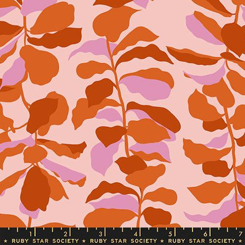 Fiddle Leaf in Cayenne  -- Calathea -- Ruby Star Society Moda Fabrics