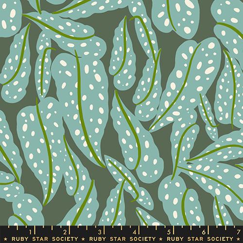 Overlapping Leaves in  Seaweed -- Calathea -- Ruby Star Society Moda Fabrics