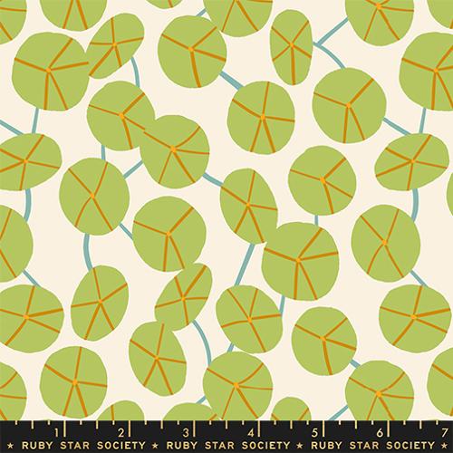 Pilea in Natural -- Calathea -- Ruby Star Society Moda Fabrics