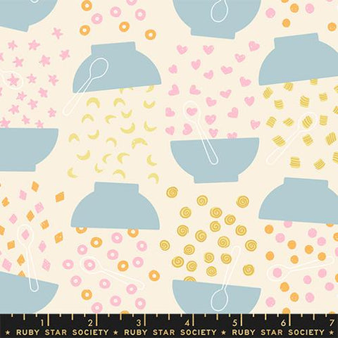 Flying Cereal in Natural --- Egg and Friends by Kim Kight -- Ruby Star Society Moda Fabrics