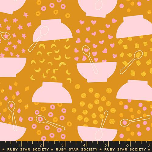 Flying Cereal in Honey --- Egg and Friends by Kim Kight -- Ruby Star Society Moda Fabrics