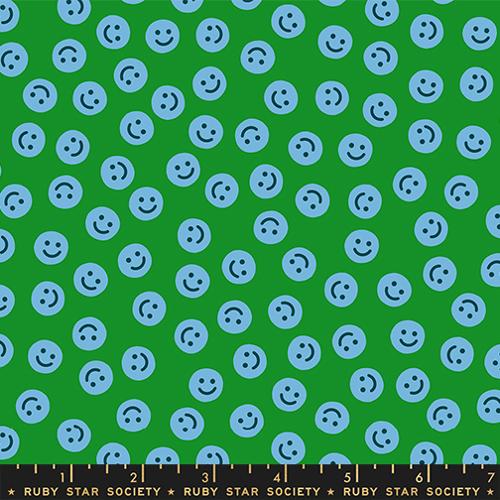 Smiley in Dark Verdant --- Egg and Friends by Kim Kight -- Ruby Star Society Moda Fabrics