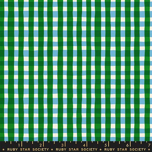 Tablecloth Plaid Blender in Verdant --- Egg and Friends by Kim Kight -- Ruby Star Society Moda Fabrics