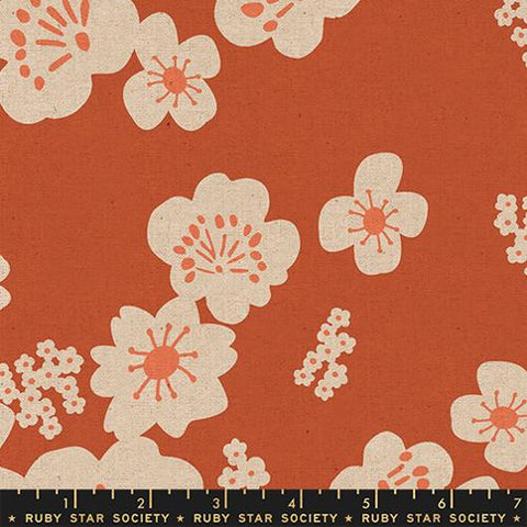 Hana Canvas in Persimmon -- Paper Cuts 2 by Rashida Coleman-Hale -- Ruby Star Society