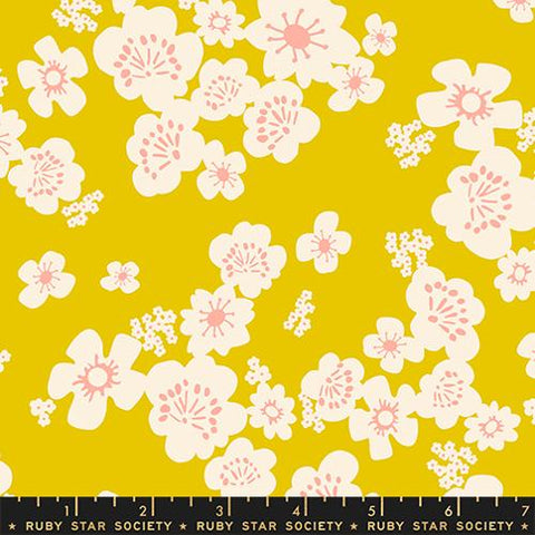 Hana Double Gauze in Golden Hour -- Paper Cuts 2 by Rashida Coleman-Hale -- Ruby Star Society
