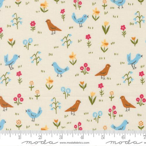 Bird Park  in Dove -- Animal Park by Stacy Iest Hsu or Moda Fabrics