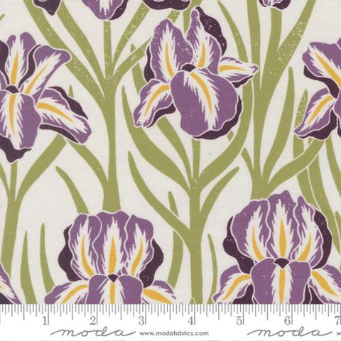 Iris Large in Cream -- Garden Series by Katharine Watson for Moda Fabrics