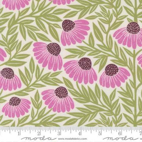 Echinacea in Cream -- Garden Series by Katharine Watson for Moda Fabrics