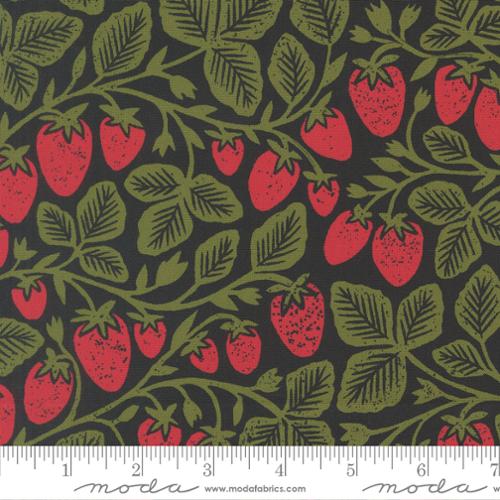 Strawberry in Midnight  -- Garden Series by Katharine Watson for Moda Fabrics