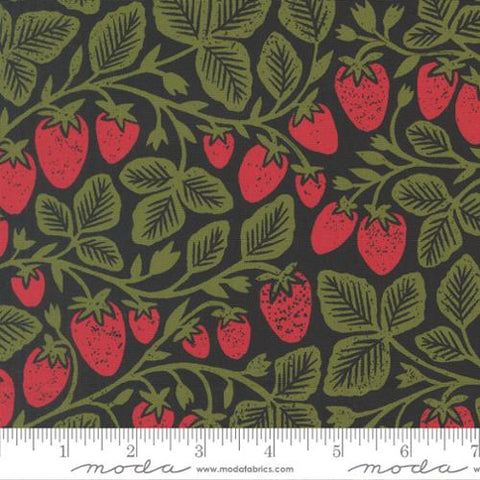 Strawberry in Midnight  -- Garden Series by Katharine Watson for Moda Fabrics