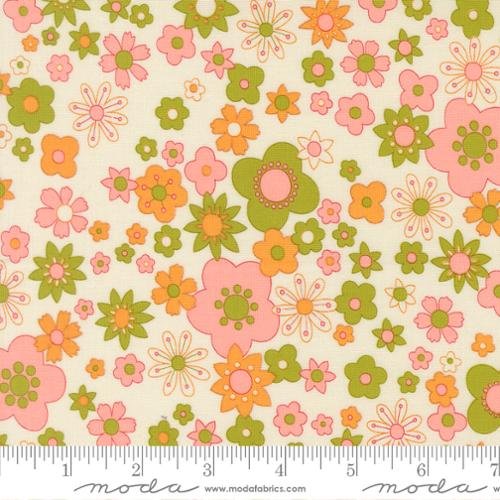 Petal Power in Cloud -- Happy Daze by Chloe's Closest -- Moda Fabrics