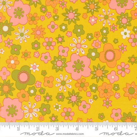 Petal Power in Citrine -- Happy Daze by Chloe's Closest -- Moda Fabrics