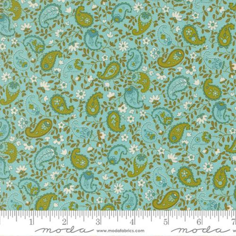 Peaceful Paisley in Aqua -- Happy Daze by Chloe's Closest -- Moda Fabrics