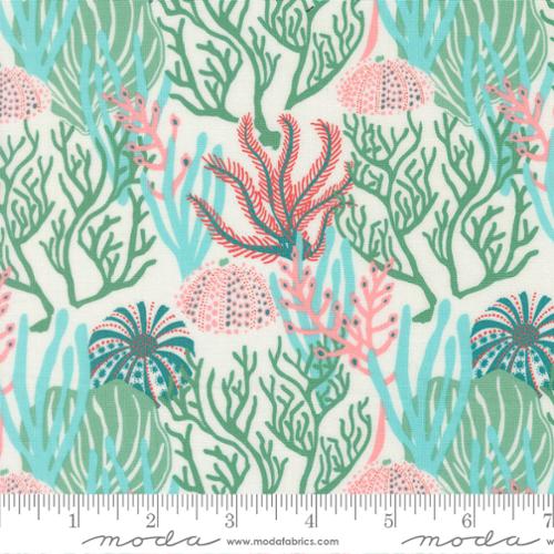 Coral Reef in Seaweed -- Reef by Kate Spain -- Moda Fabrics