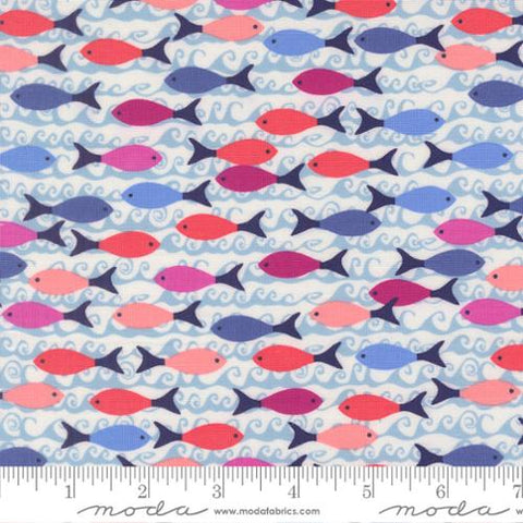 School of Fish in Marlin  -- Reef by Kate Spain -- Moda Fabrics