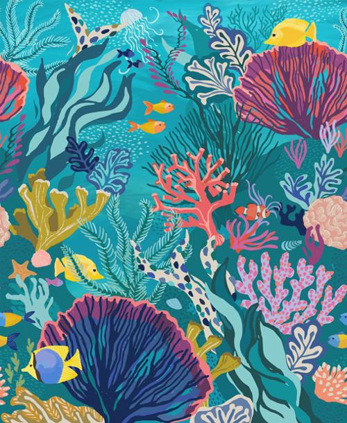 Reef The Reef Panel  -- Reef by Kate Spain -- Moda Fabric