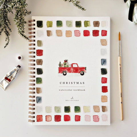 Classic christmas watercolor workbook