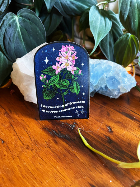 Toni Morrison Sticker: The function of freedom