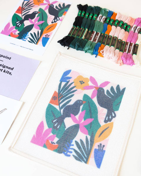 Colorful Jungle Needlepoint Kit