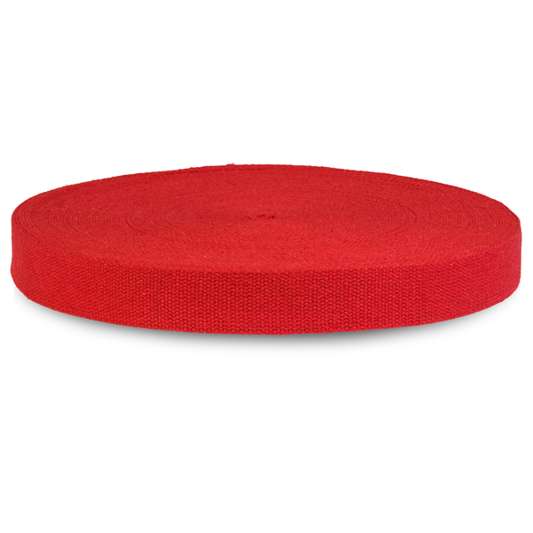 1.5" Red Heavy Cotton Webbing, Sewing Roll Handle