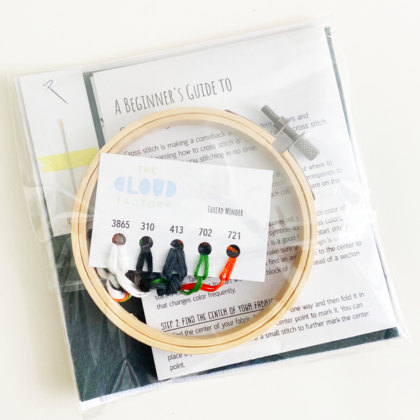 Totoro with Carrot - DIY Cross Stitch Kit