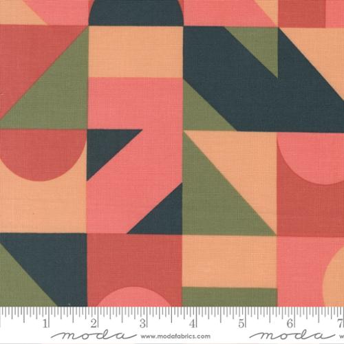 Pixelated Peaches in Midnight -- Peachy by Jessica Rose -- Moda Fabrics