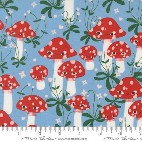 Mushrooms in Sky -- Funny Valentine  by Lizzy House -- Moda Fabrics