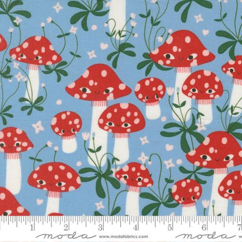 Mushrooms in Sky -- Funny Valentine  by Lizzy House -- Moda Fabrics
