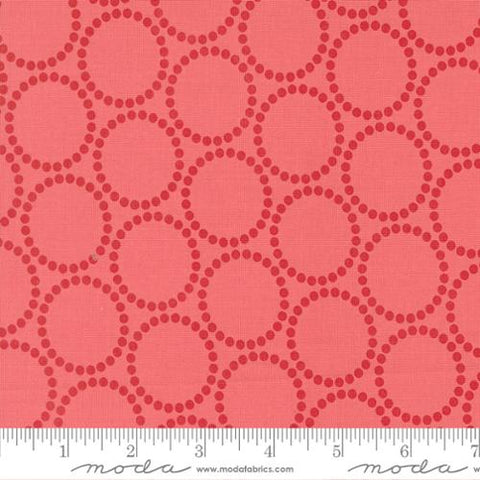 Pearl Bracelet in Coral -- Funny Valentine  by Lizzy House -- Moda Fabrics