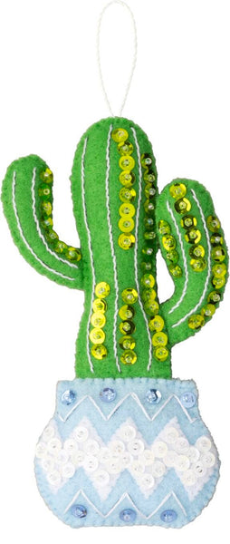 Bucilla Holiday Houseplants Felt Ornament Kit set of 6