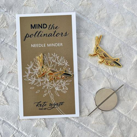Grasshopper Needleminder -- Kate Wyatt Fine Art