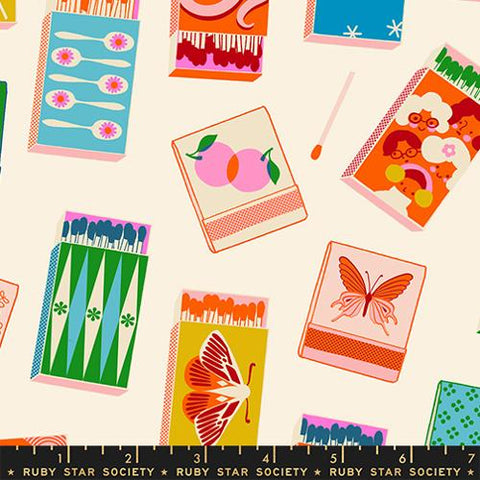 Matchmaker in Natural With Neon -- Trinketry by Melody Miller -- Ruby Star Society -- Moda Fabrics