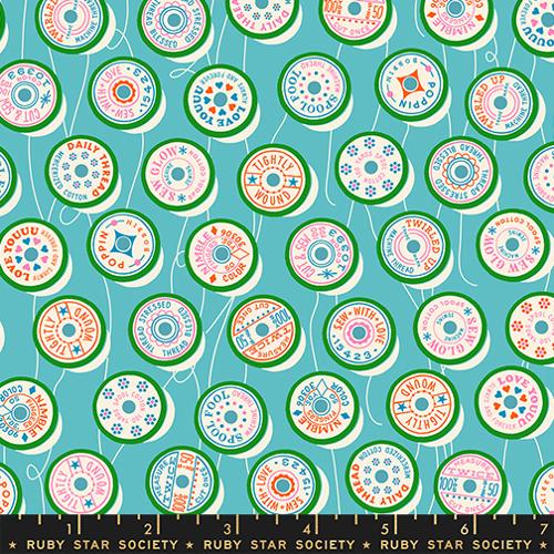 Spools in Turquoise -- Trinketry by Melody Miller -- Ruby Star Society -- Moda Fabrics