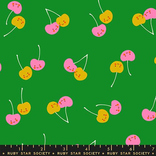 Cherry Friends in Deep Verdant -- Trinketry by Melody Miller -- Ruby Star Society -- Moda Fabrics