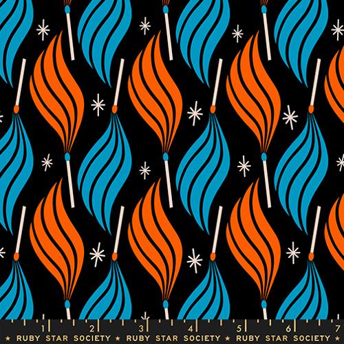 Lit Novelty Flame in Black  -- Trinketry by Melody Miller -- Ruby Star Society -- Moda Fabrics