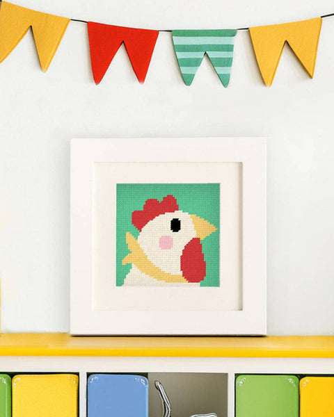 Rick, the Rooster - Needlepoint Kit for Kids
