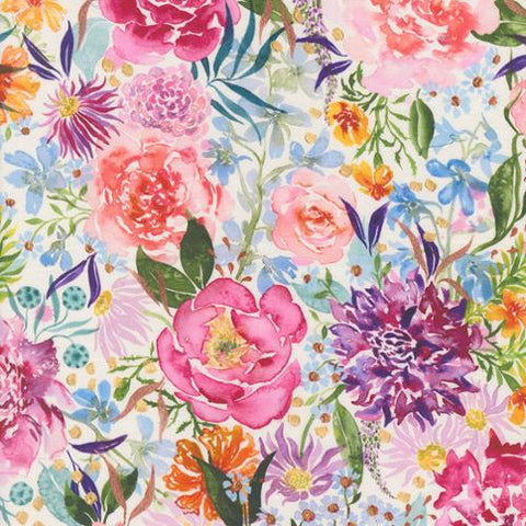 108" Soulstice Floral in Cloud -- Soulstice by Create Joy Project for Moda Fabrics