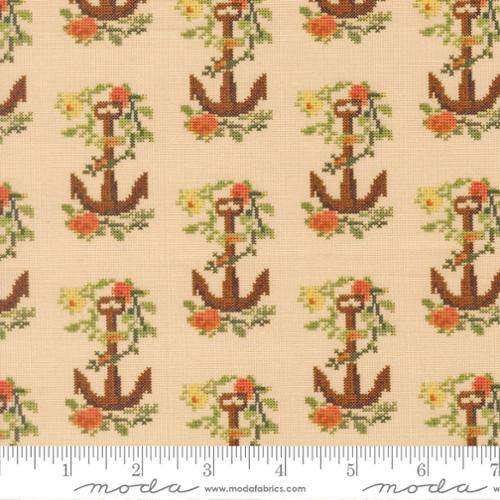 Knot On Call Novelty Cross Stitch in Natural -- Saltwater by Cathe Holden for Moda Fabrics