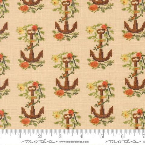 Knot On Call Novelty Cross Stitch in Natural -- Saltwater by Cathe Holden for Moda Fabrics