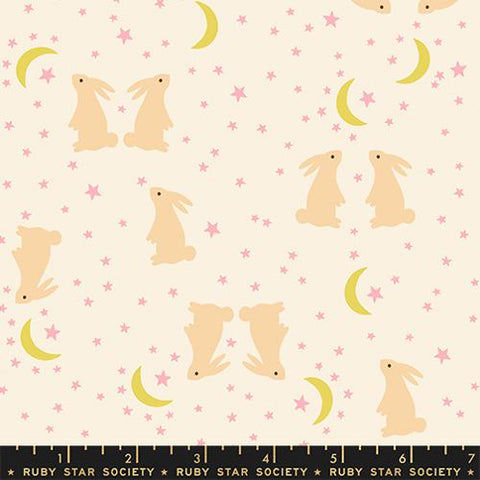 Bunnies in Natural --  Mystic Fable by Alexia Abegg -- Ruby Star Society -- Moda Fabrics