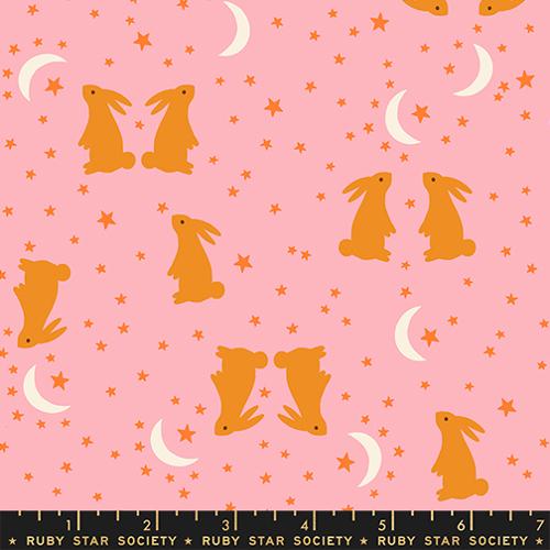 Bunnies in Rosebud --  Mystic Fable by Alexia Abegg -- Ruby Star Society -- Moda Fabrics