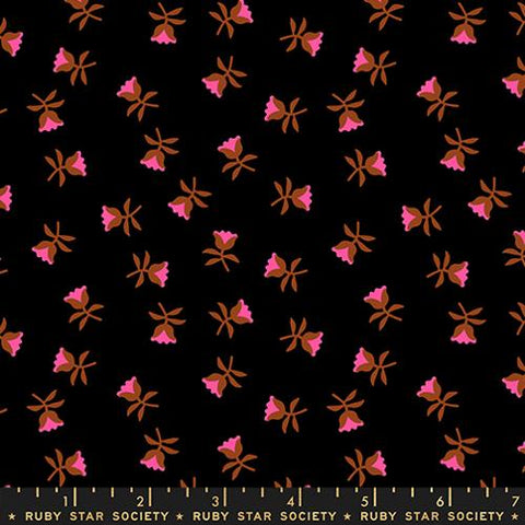 Sweetflower in Soft Black  --  Mystic Fable by Alexia Abegg -- Ruby Star Society -- Moda Fabrics