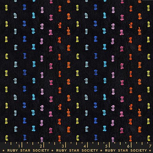 Flicker in Black --  Mystic Fable Warp & Weft by Alexia Abegg -- Ruby Star Society -- Moda Fabrics