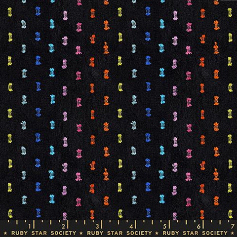 Flicker in Black --  Mystic Fable Warp & Weft by Alexia Abegg -- Ruby Star Society -- Moda Fabrics