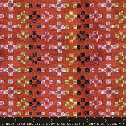 Flowers in Terracotta --  Mystic Fable Warp & Weft by Alexia Abegg -- Ruby Star Society -- Moda Fabrics