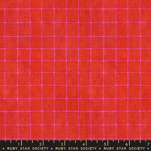 Small Windowpane in Red --  Mystic Fable Warp & Weft by Alexia Abegg -- Ruby Star Society -- Moda Fabrics