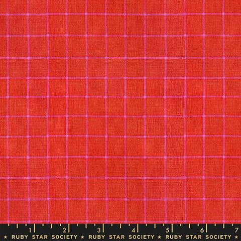 Small Windowpane in Red --  Mystic Fable Warp & Weft by Alexia Abegg -- Ruby Star Society -- Moda Fabrics