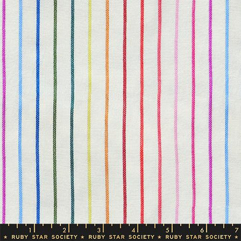 Rainbow Stripe in Natural --  Mystic Fable Warp & Weft by Alexia Abegg -- Ruby Star Society -- Moda Fabrics