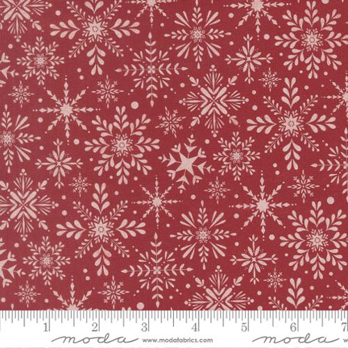 Blizzard Christmas Snowflake in Cranberry -- Gingerbread Lane by Kiley's Quilt Room -- Moda Fabrics
