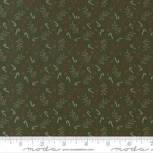Holly Candy Novelty Candy Canes in Pine -- Gingerbread Lane by Kiley's Quilt Room -- Moda Fabrics